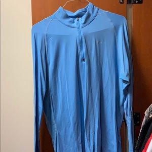 Blue nike 3/4 zip long sleeve